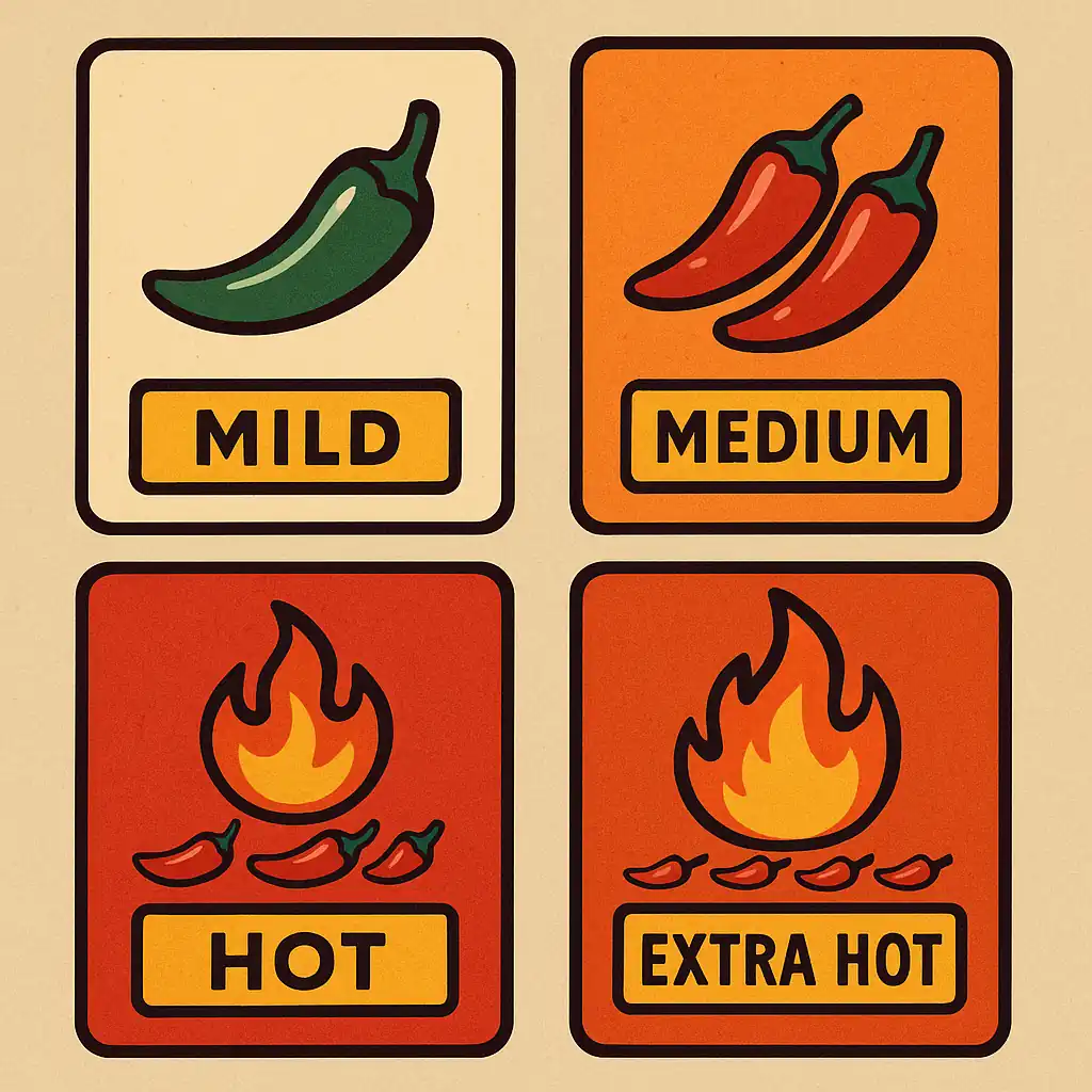 Illustration of spice-themed cards