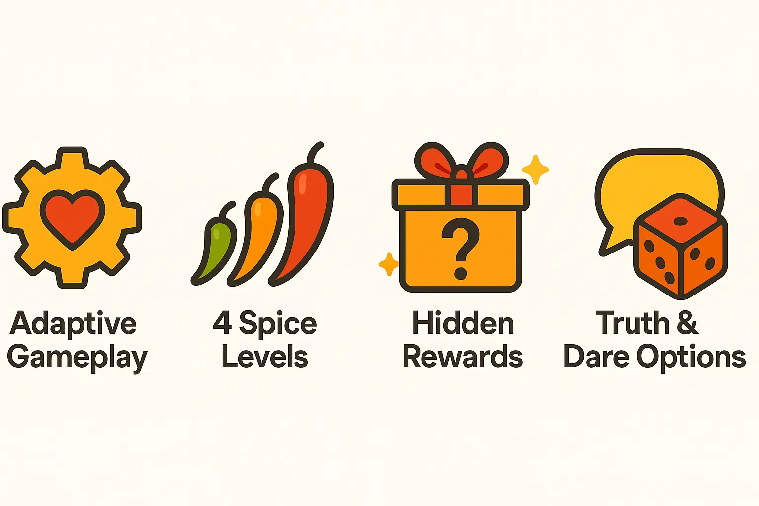 Icons representing game features